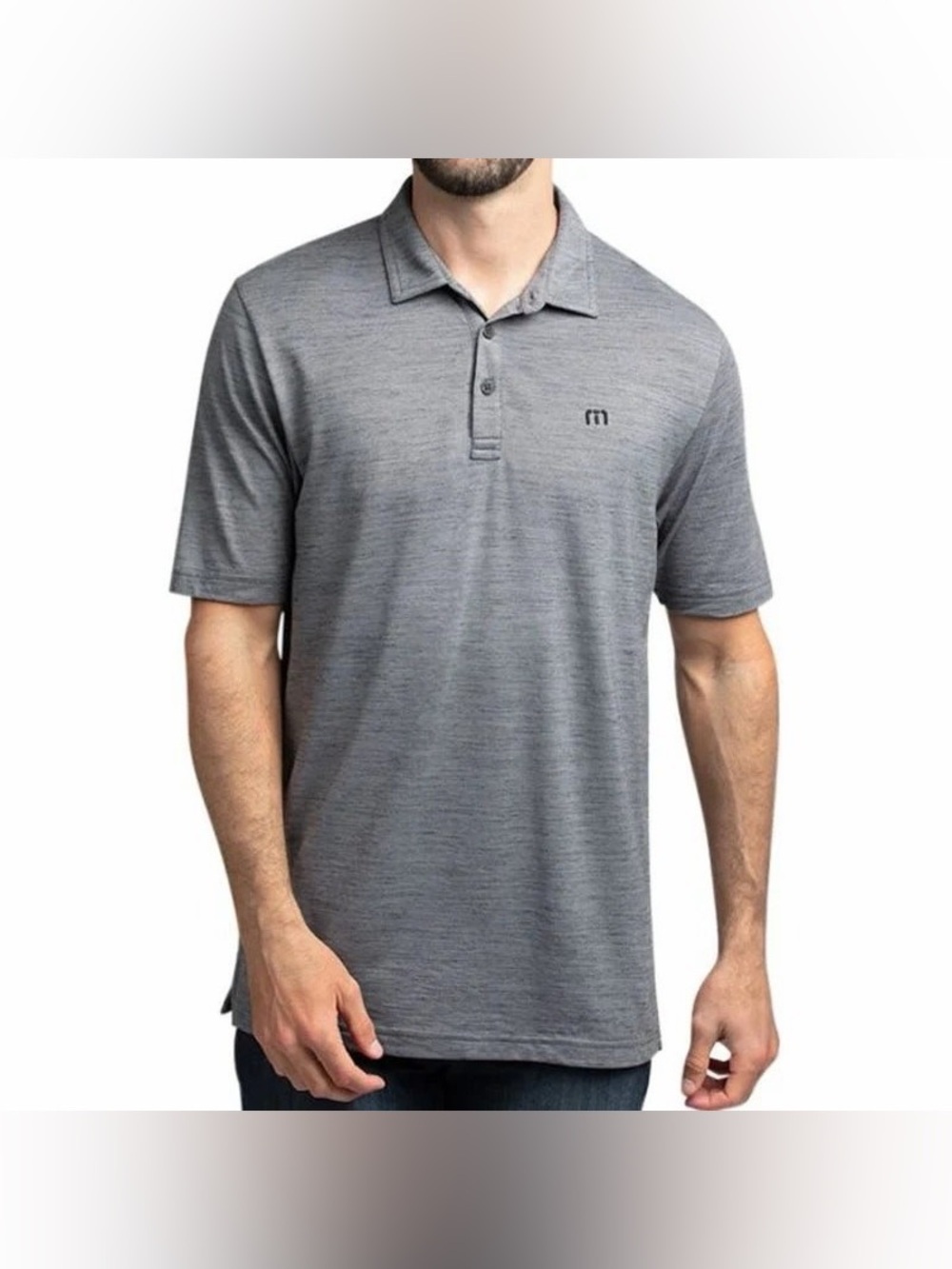 TravisMathew Men's Polo Gray Size Large! Perfect condition!